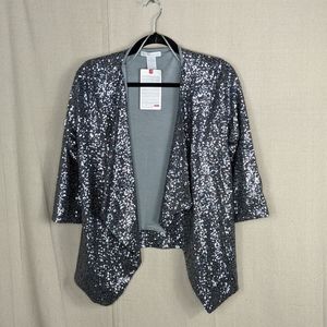 Design History waterfall sequin cardigan M